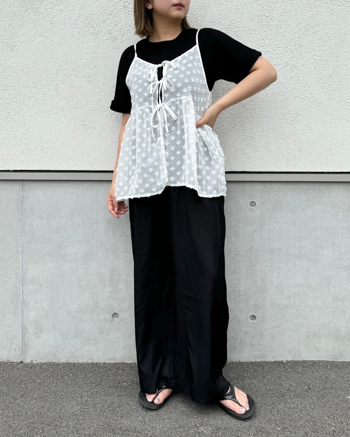 小花刺繍シアービスチェ