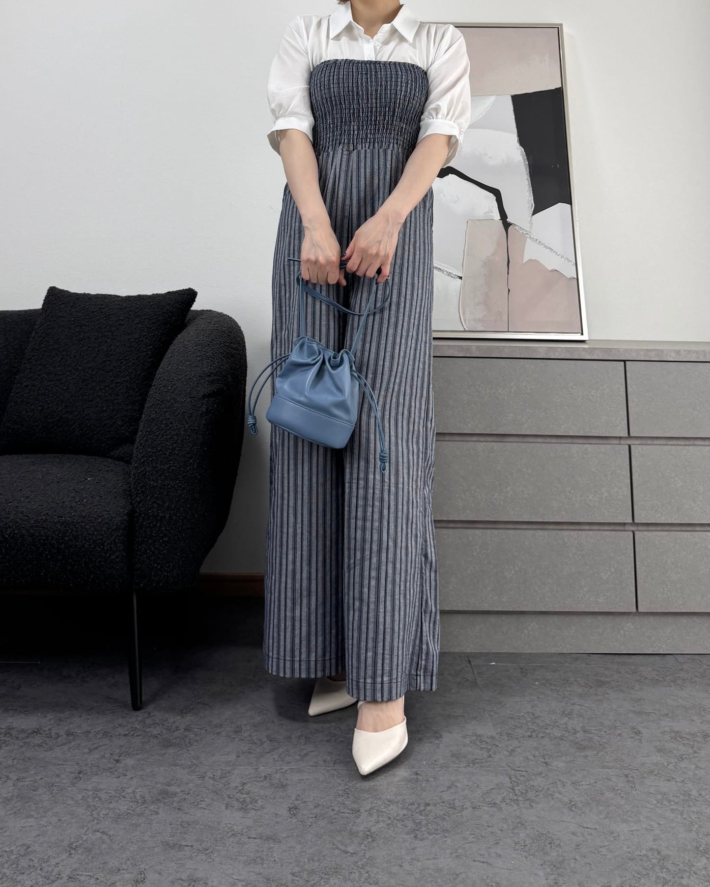 ストライプベアオールインワン