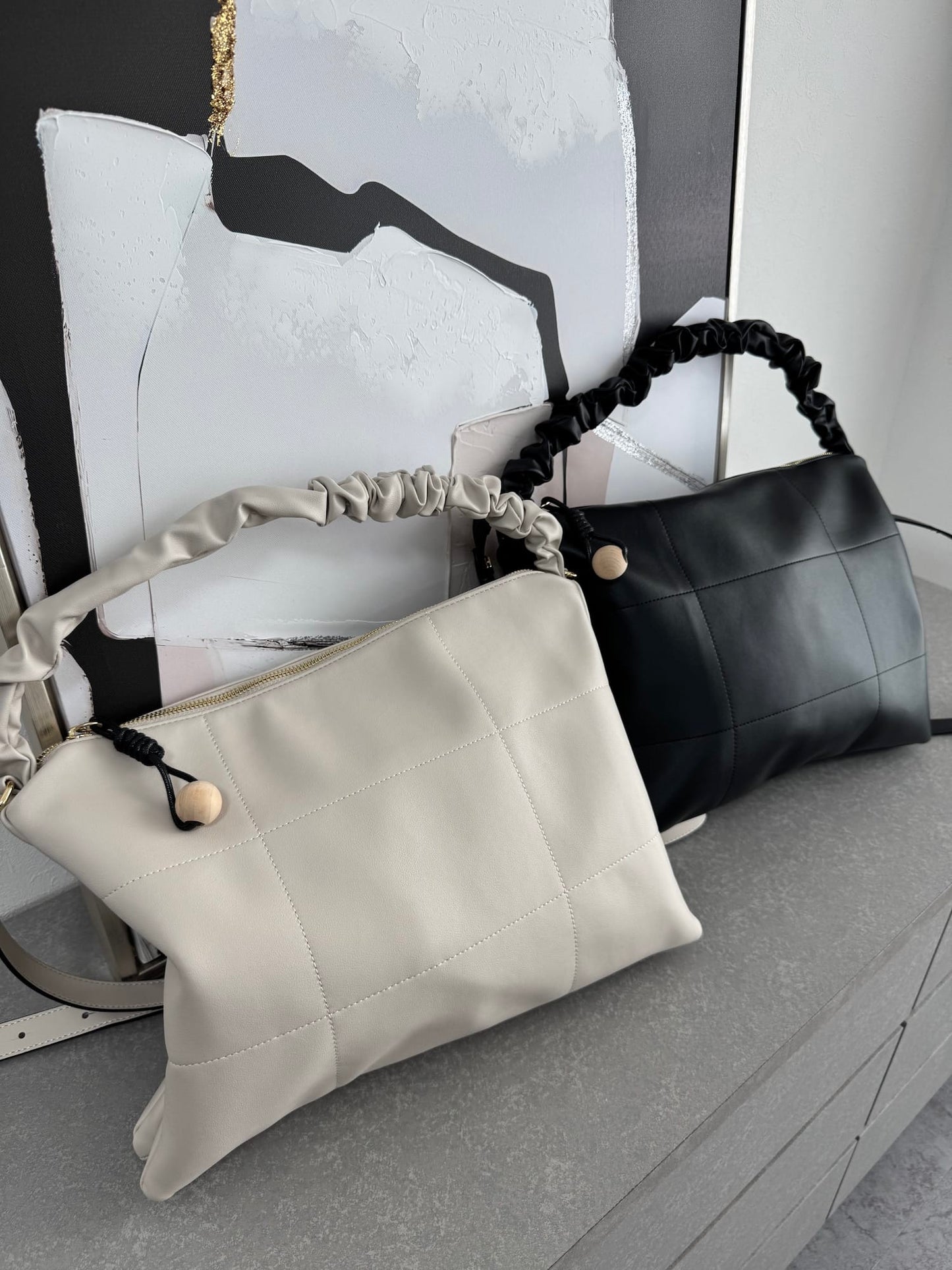 シャーリングショルダービッグクラッチバッグ