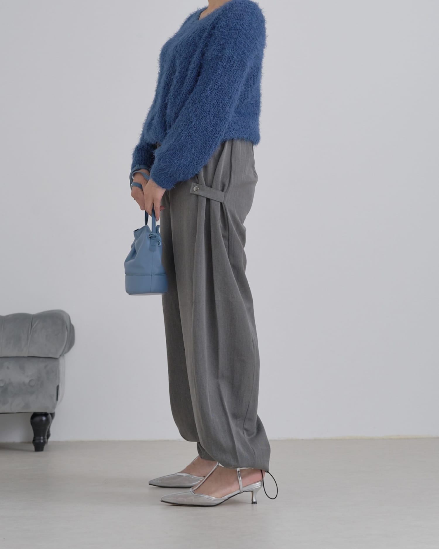 スタイルアップコットンワイドパンツ