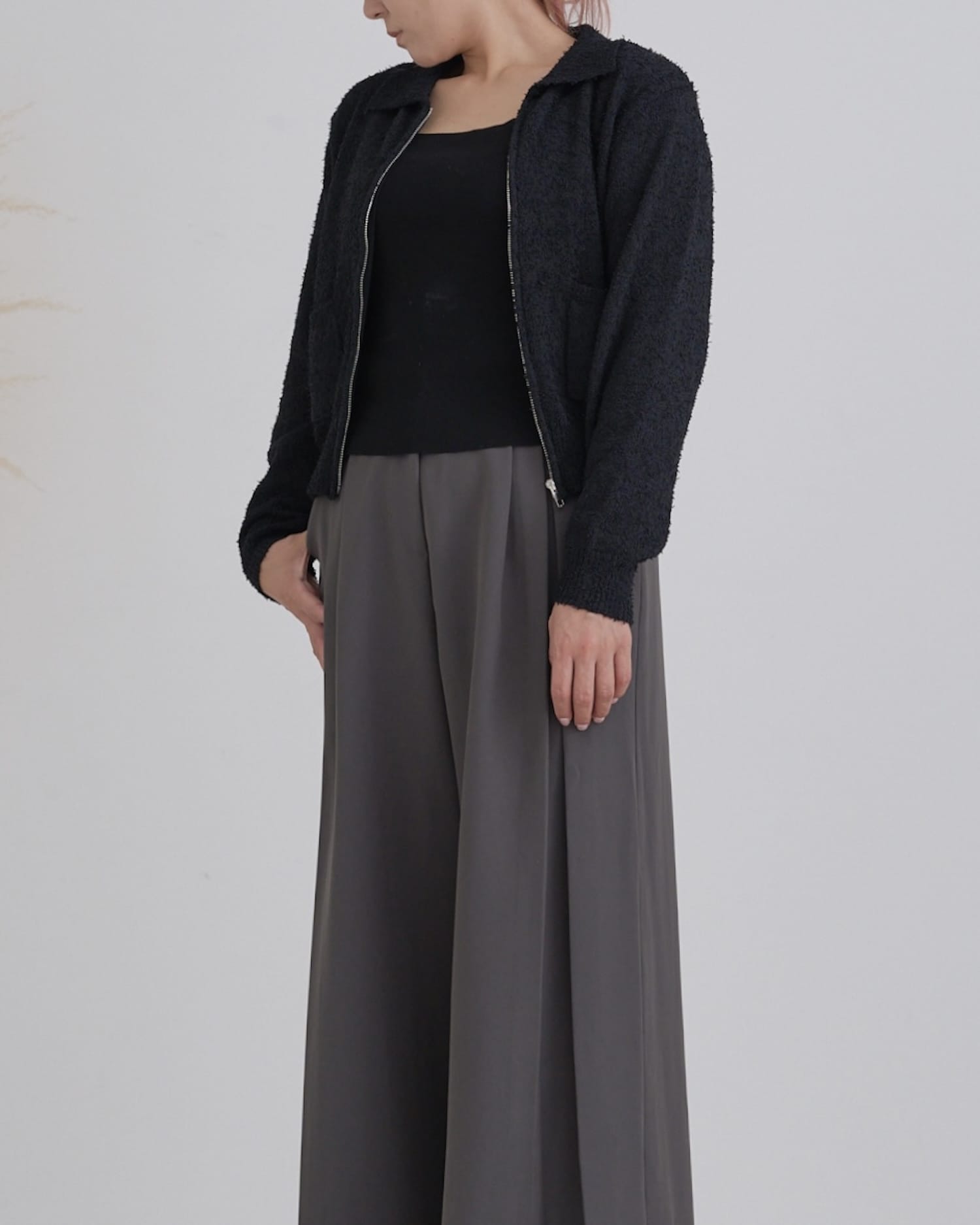 はる ZARA×MAISON SPECIAL スカート付きパンツ グレー サイズ S