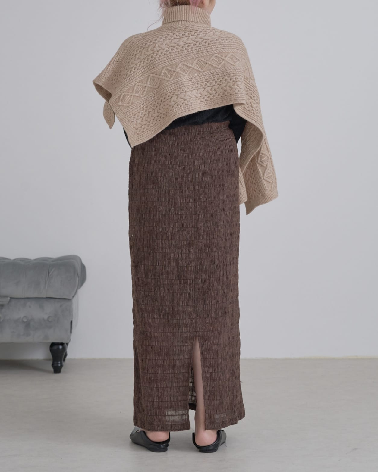 タートルショートポンチョ