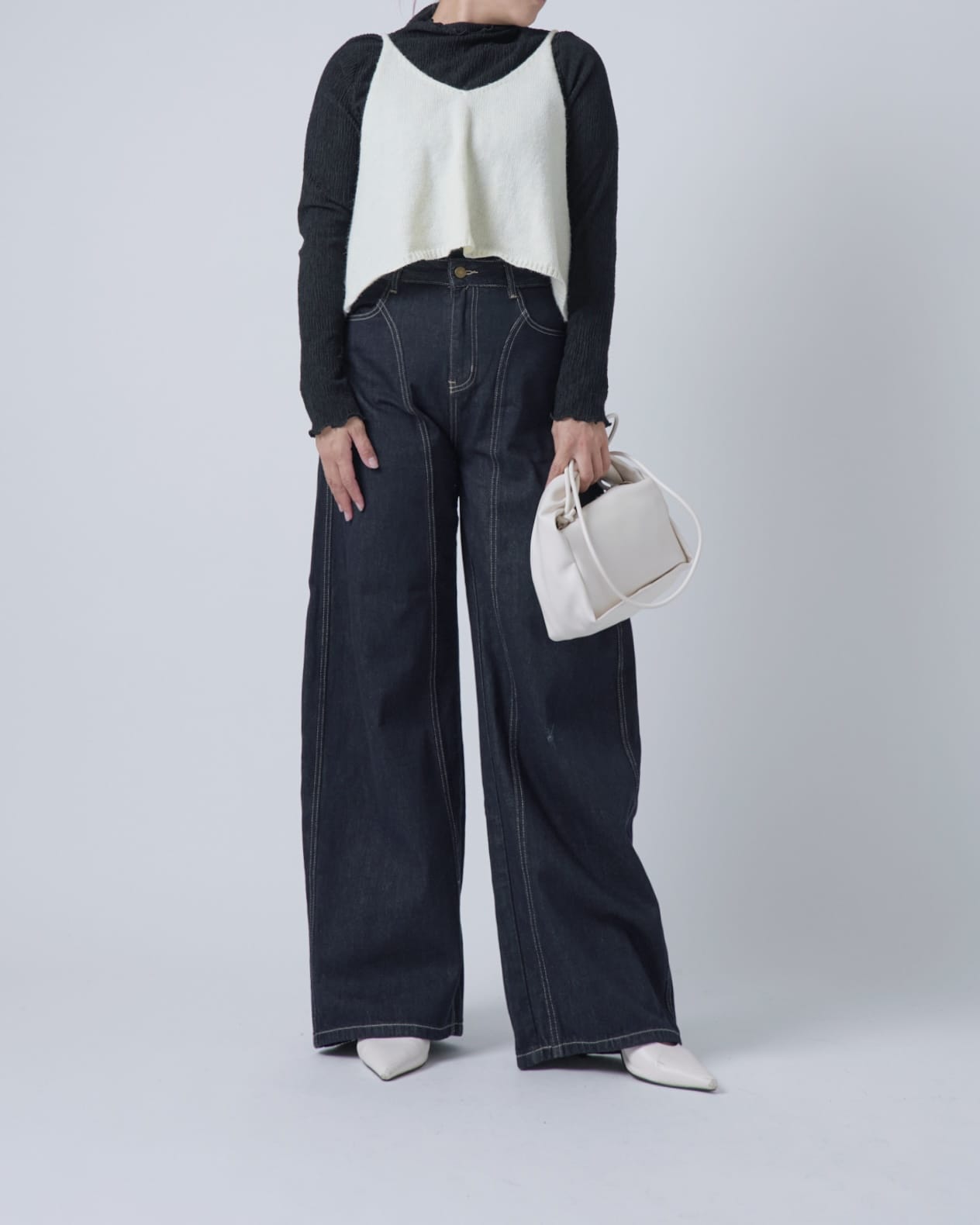 リボンニットビスチェ