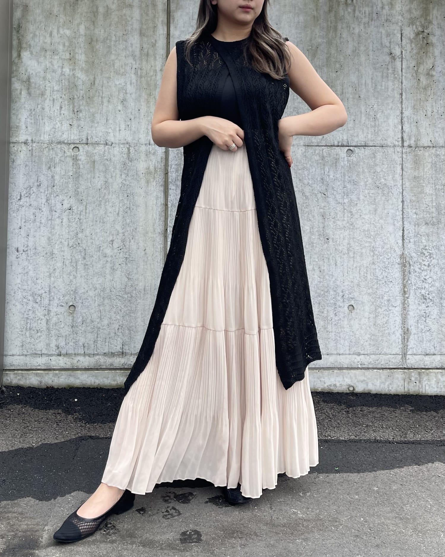 ロングシフォンスカート