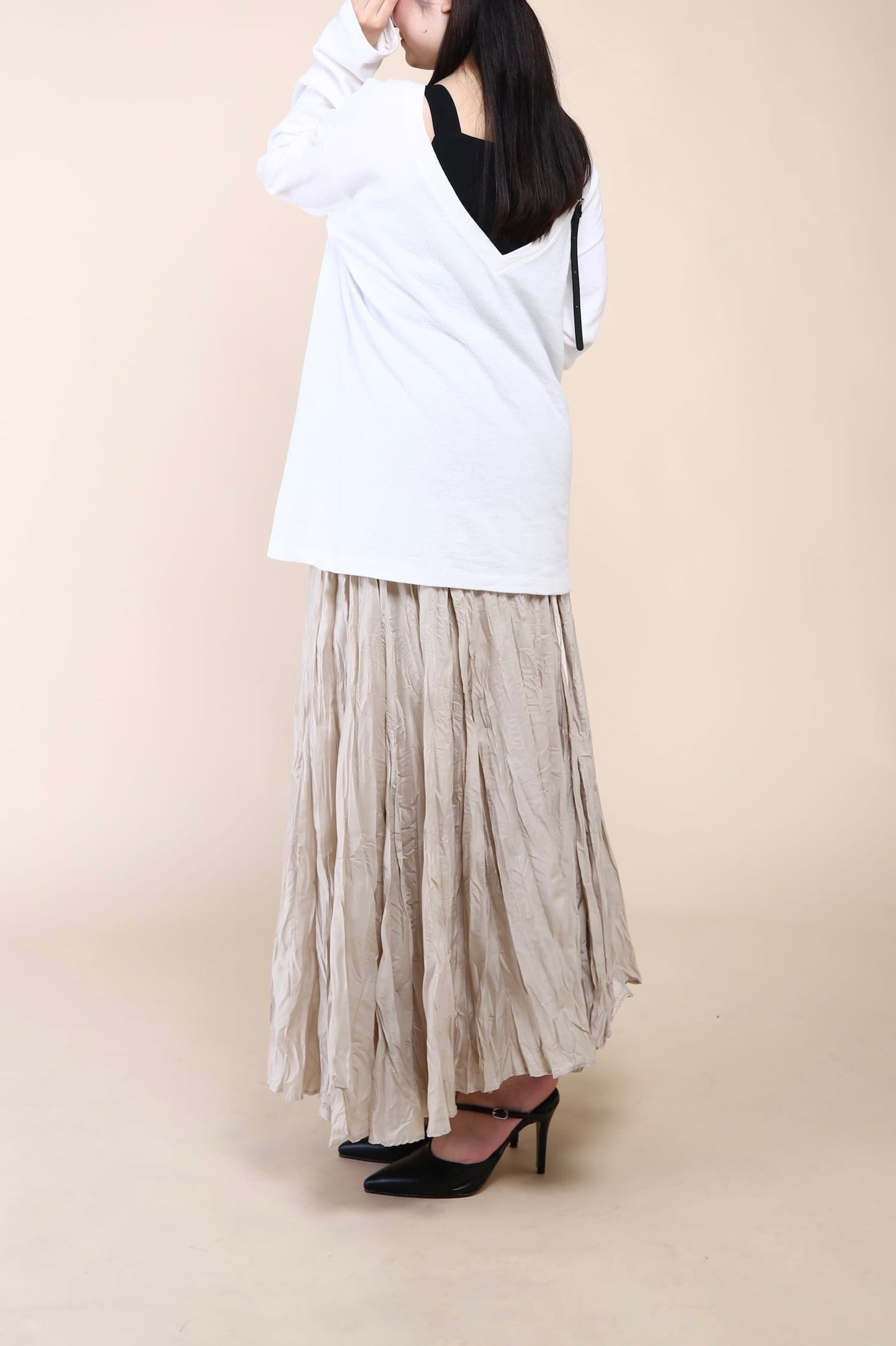 前後2way深Vネックカットソー