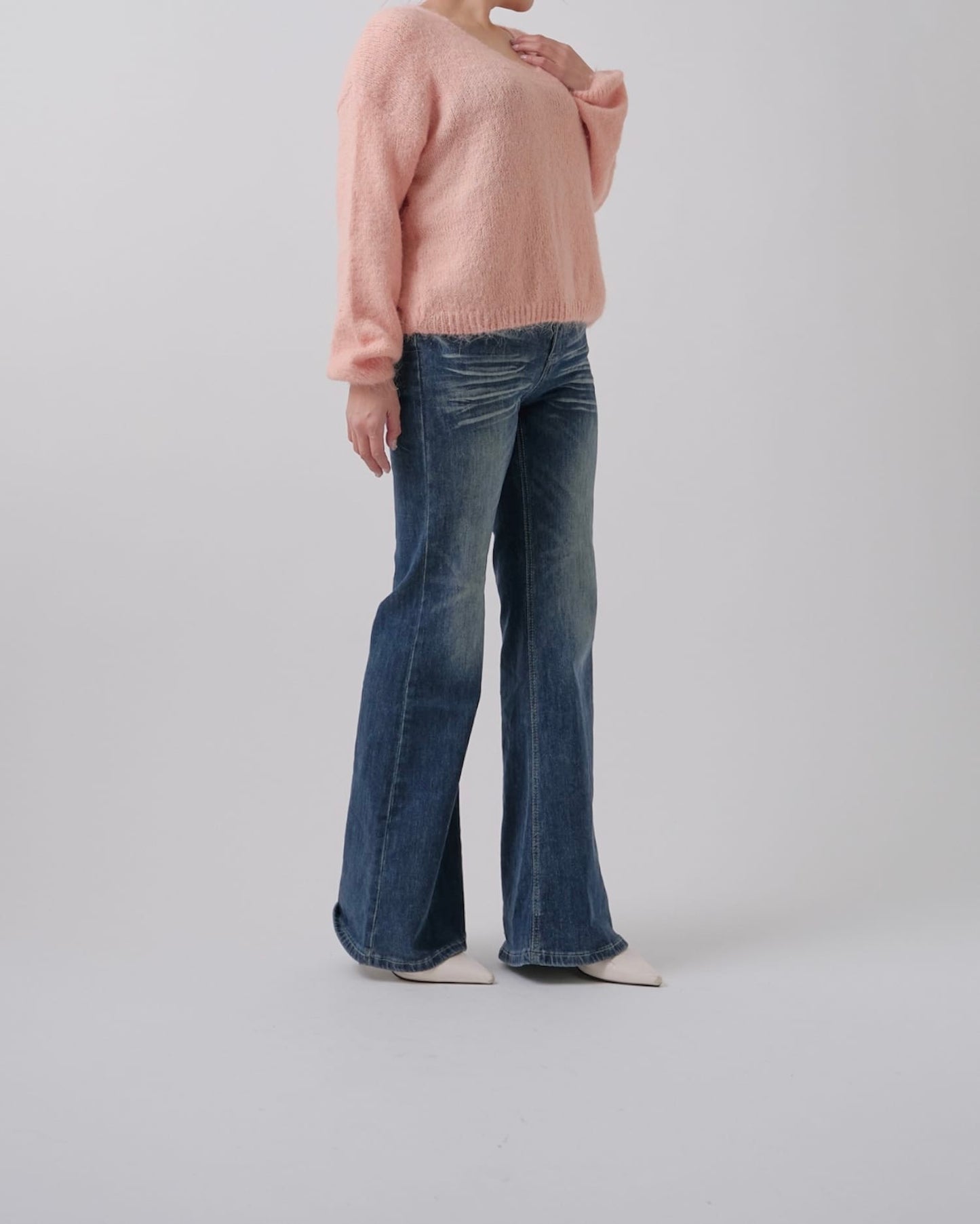 ヒゲウォッシュドデニム