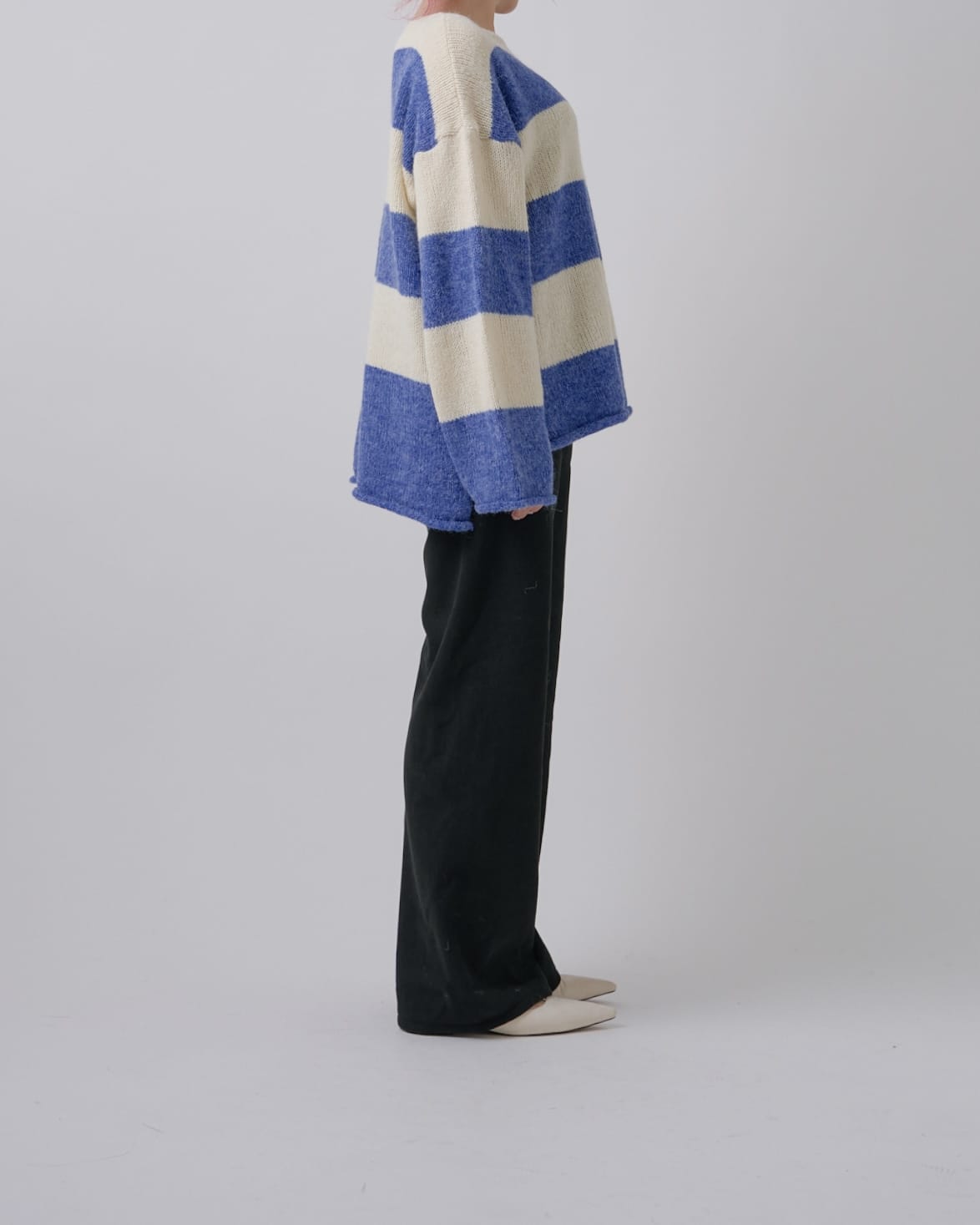 ボーダーワイドニット