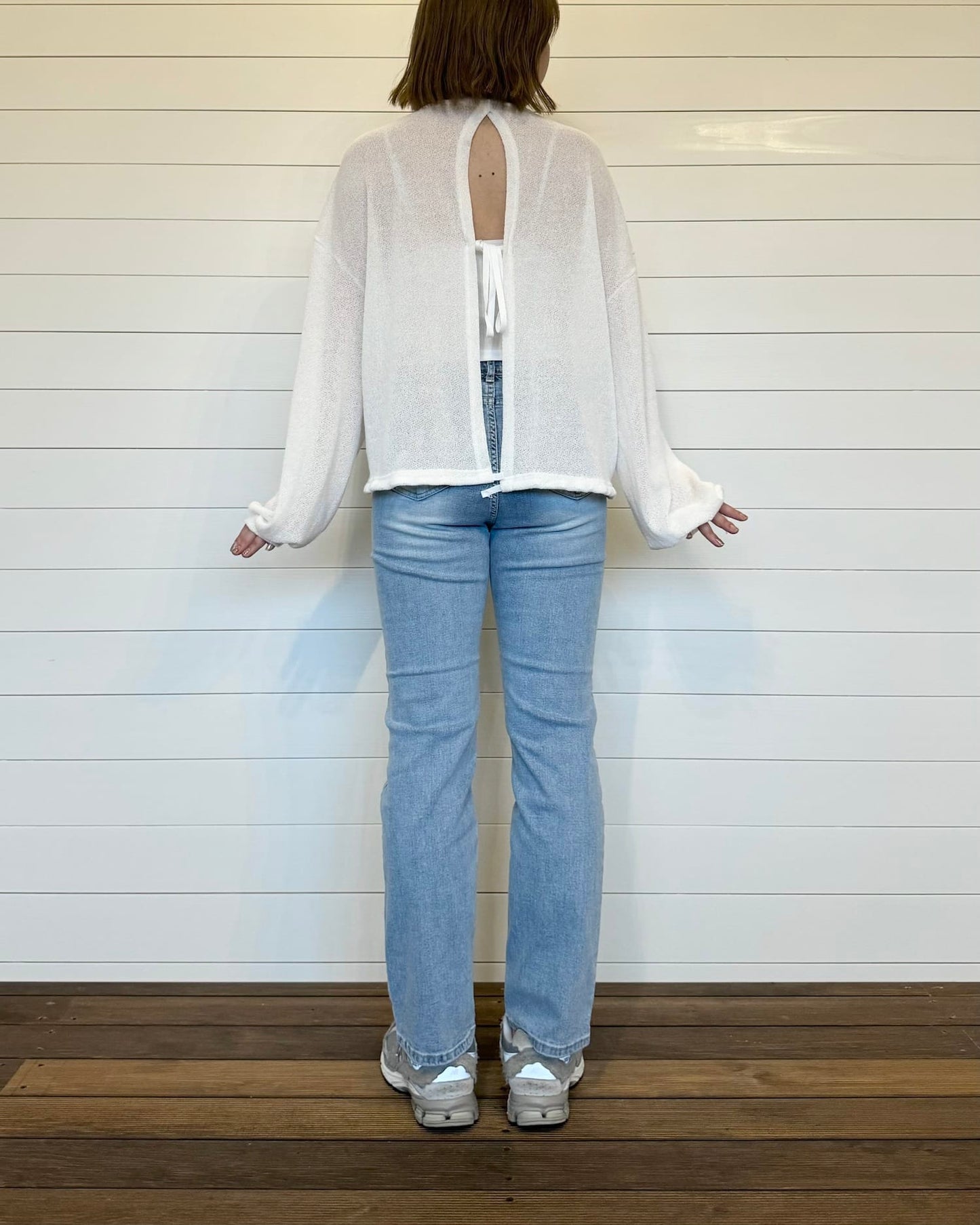 ウエスト裏ゴム◆ストレートブルーデニム