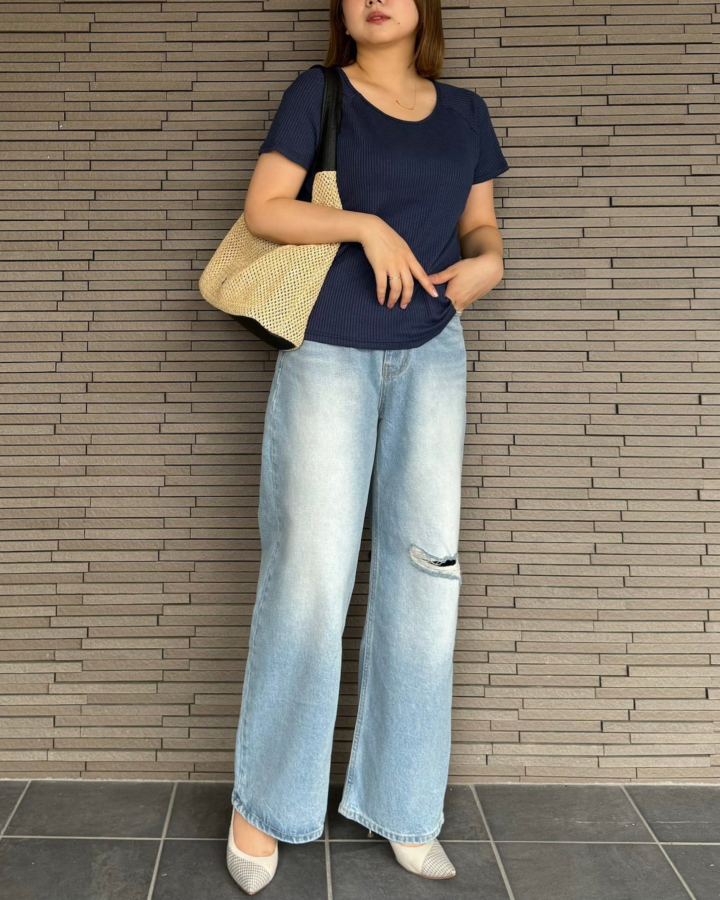 マルチリブカットソー