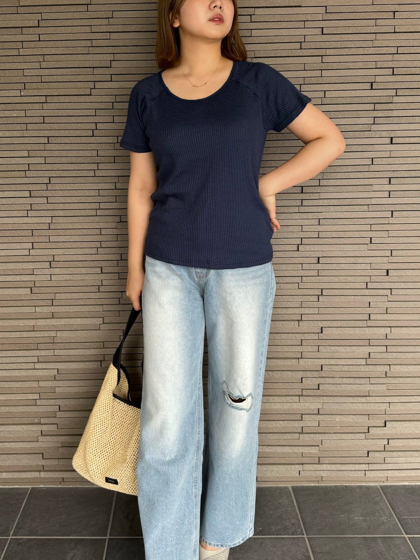 マルチリブカットソー