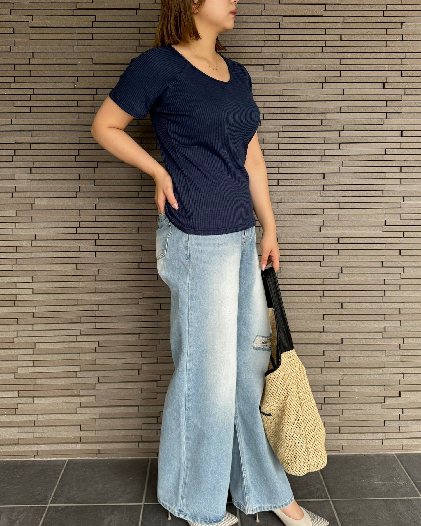 マルチリブカットソー