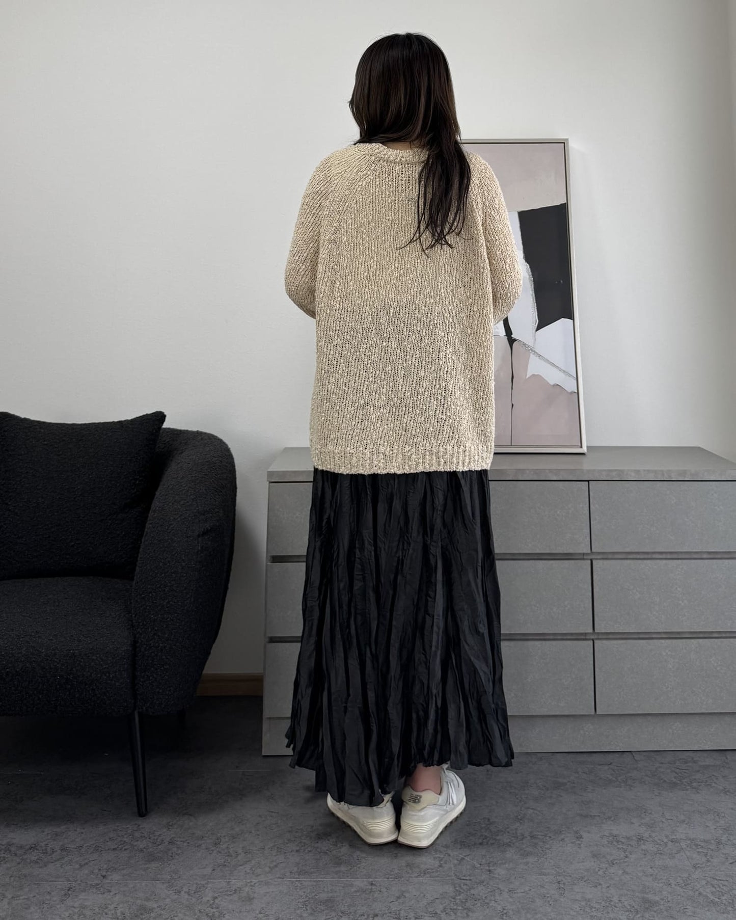 シャイニープリーツマキシスカート