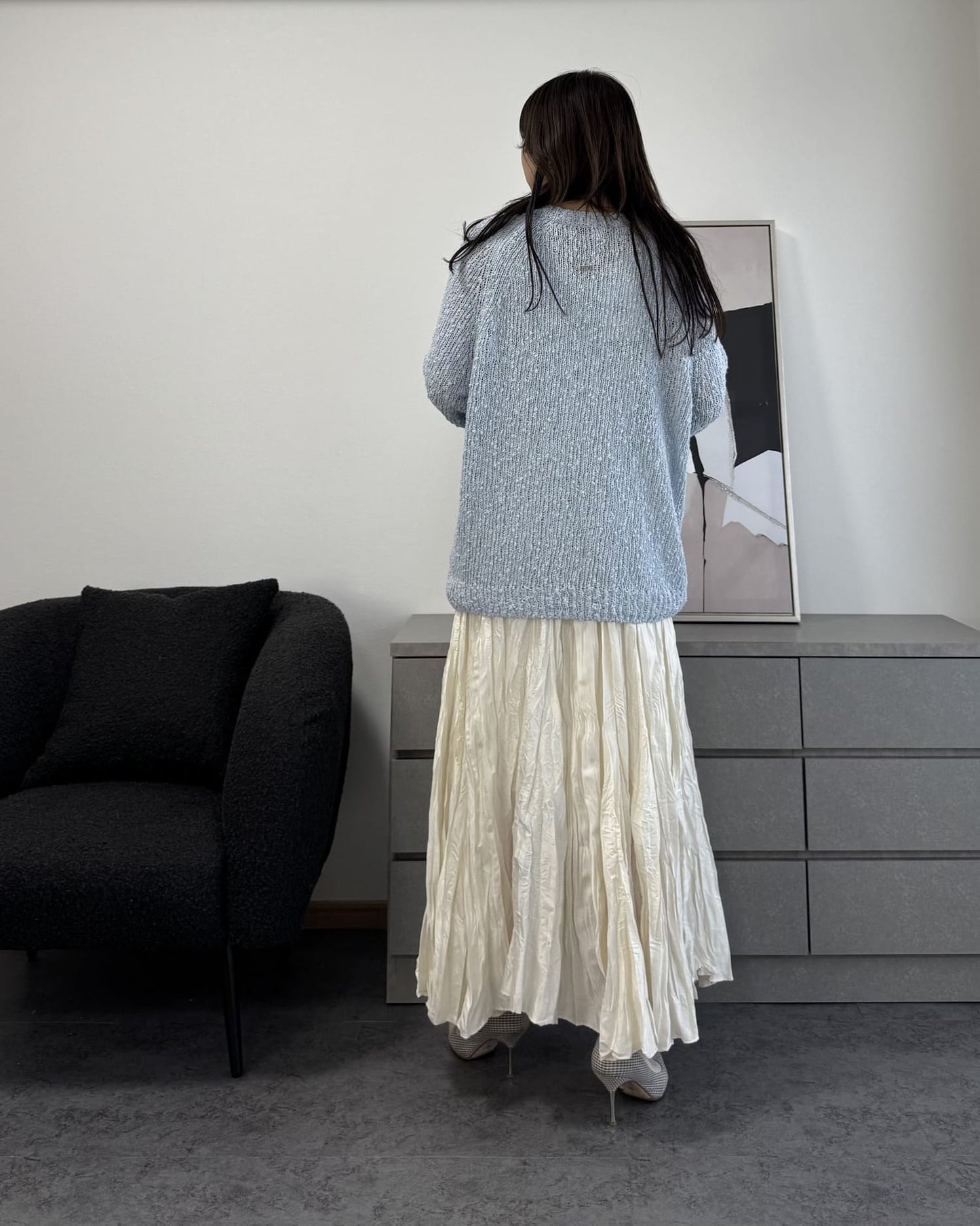 ざっくり編みスプリングルーズニット