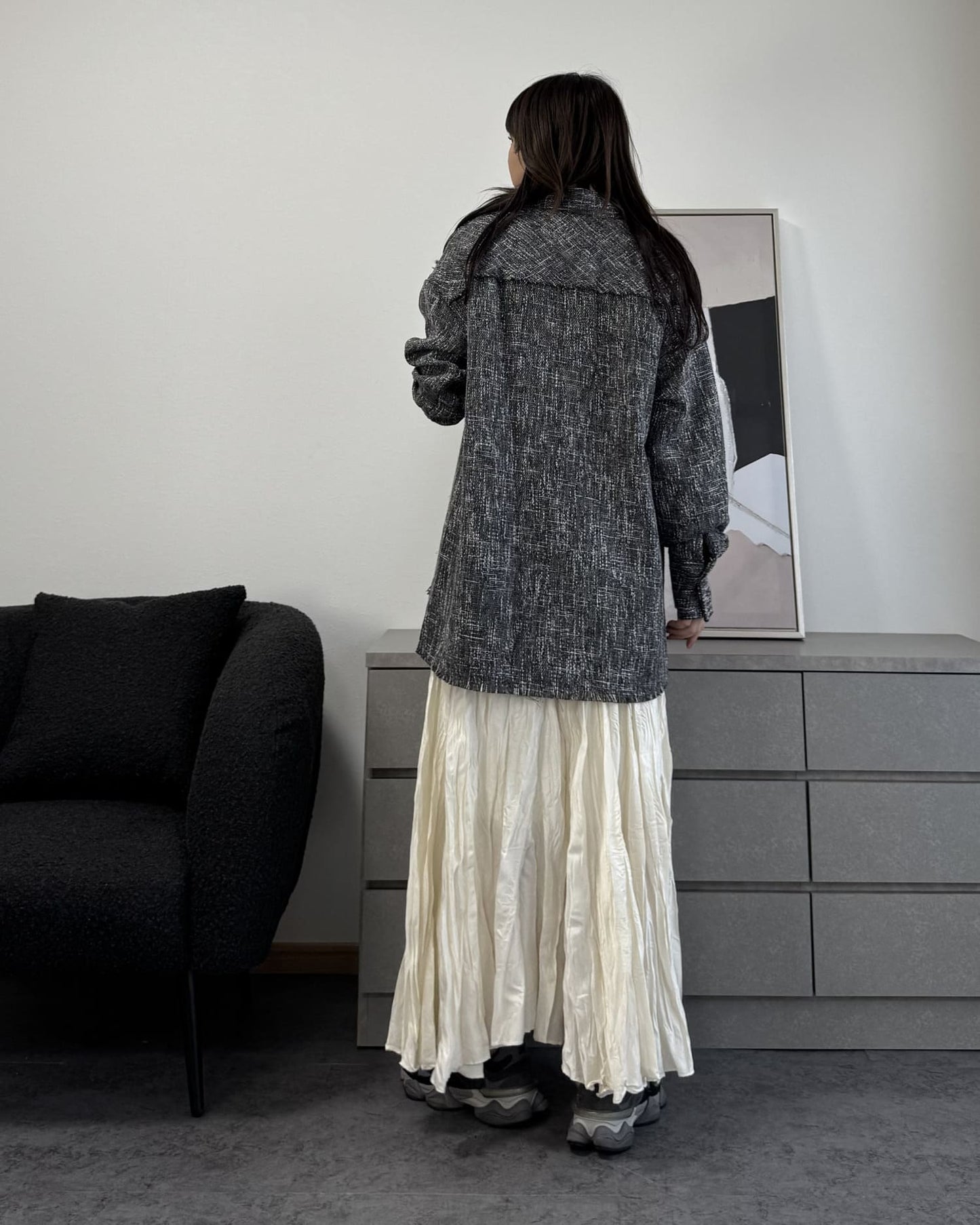 シャイニープリーツマキシスカート