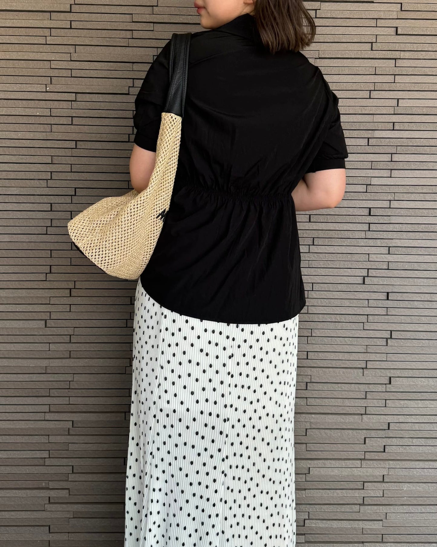 襟付き変形ブラウス