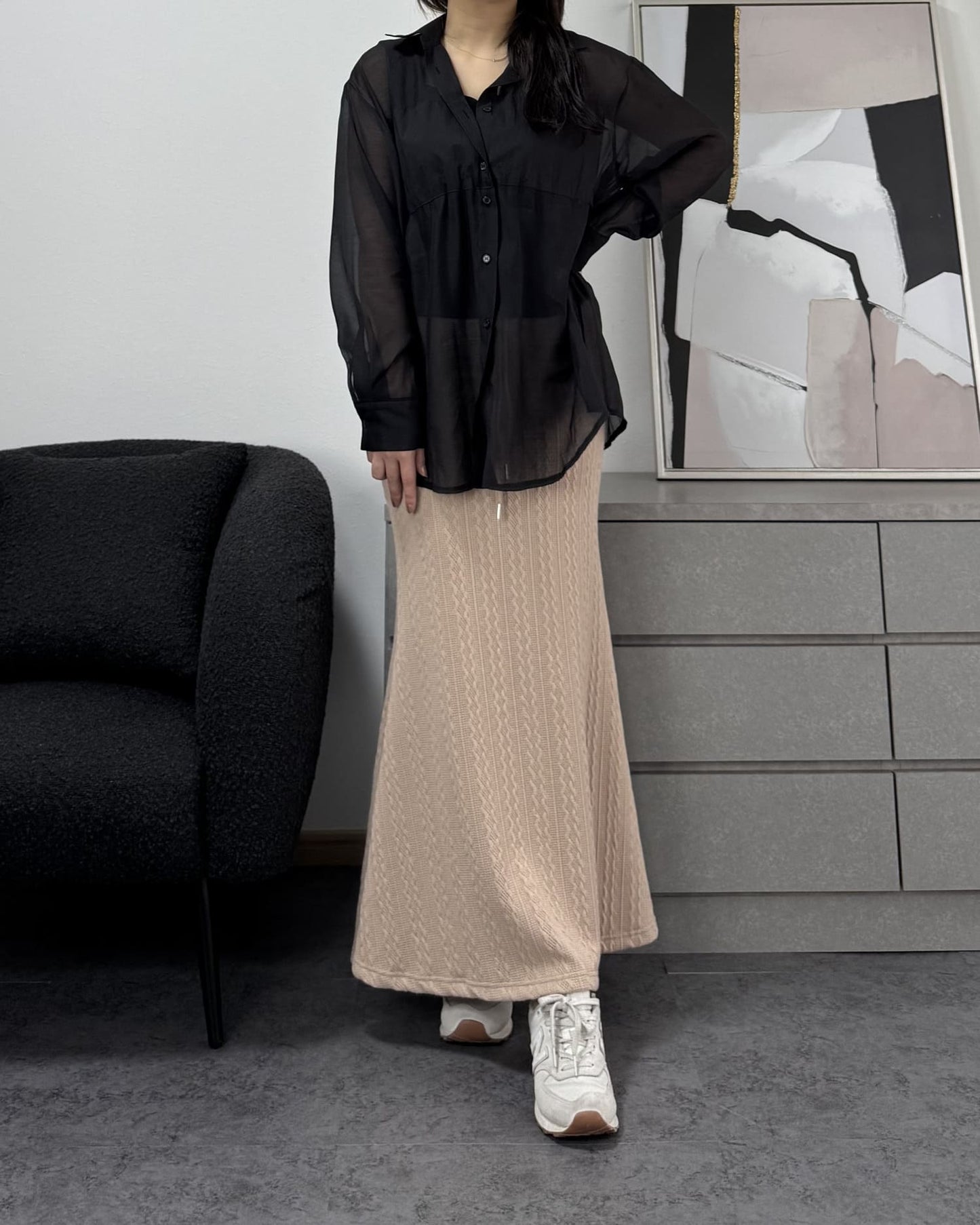 ビスチェ風シアーシャツ