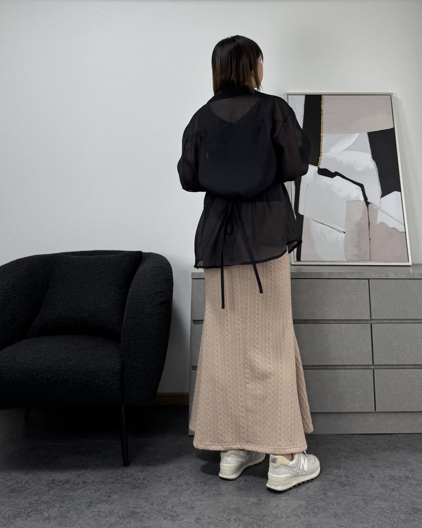 ビスチェ風シアーシャツ