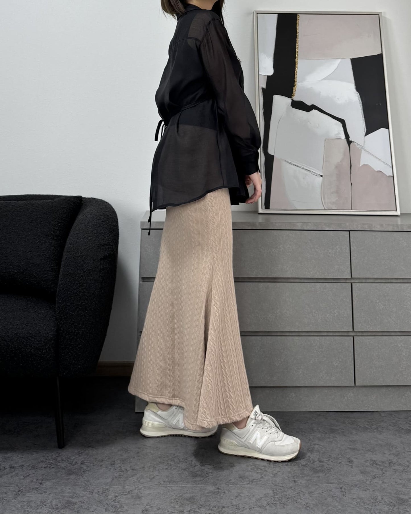 ビスチェ風シアーシャツ