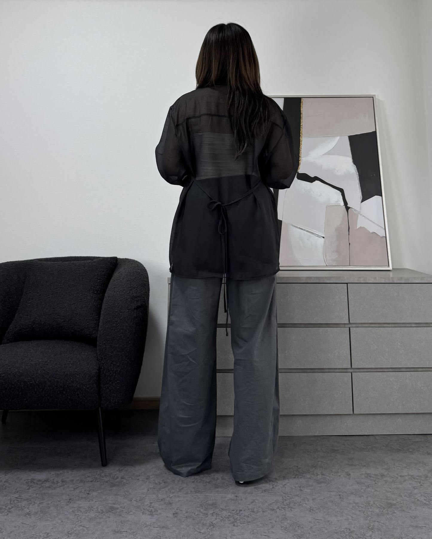 ビスチェ風シアーシャツ