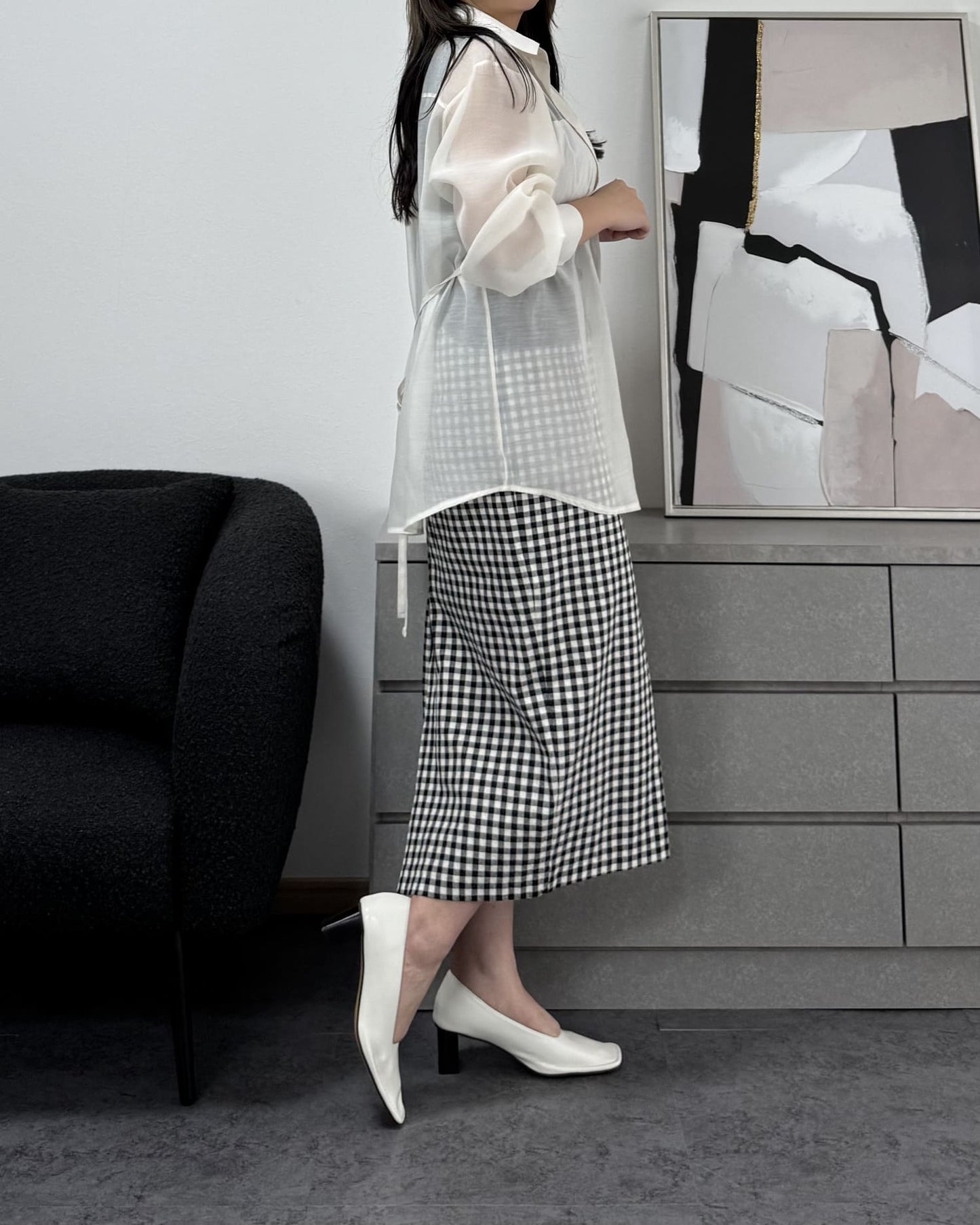 ビスチェ風シアーシャツ