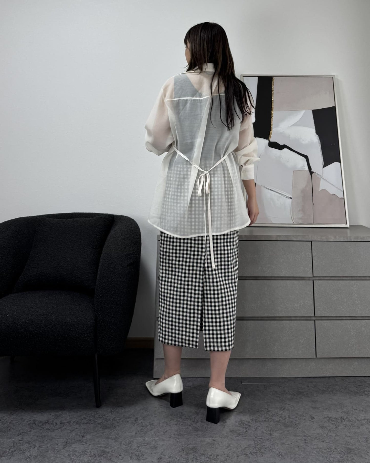 ビスチェ風シアーシャツ