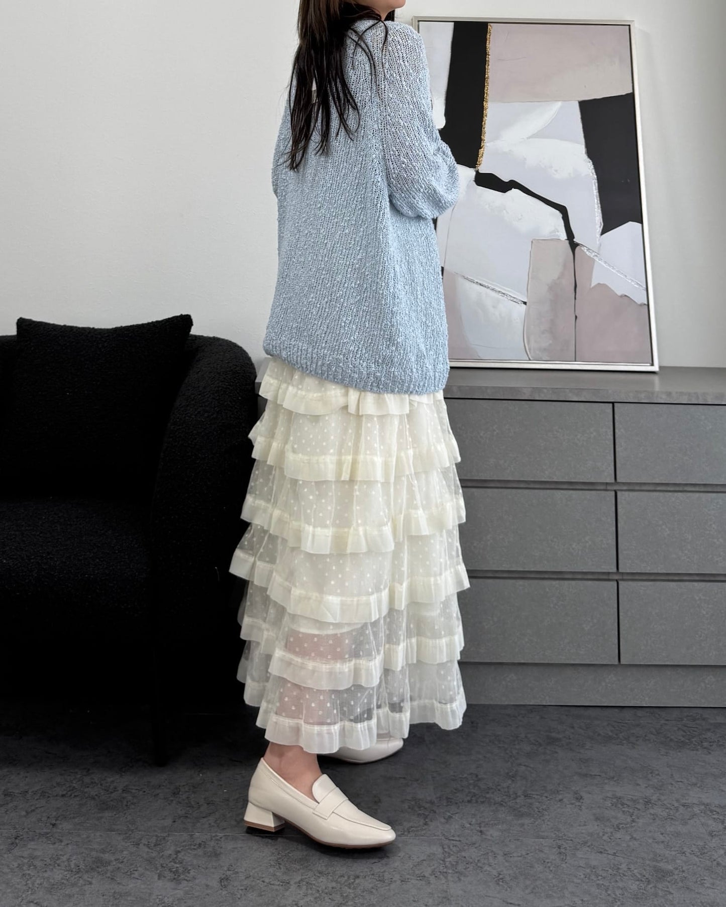 ふわふわクッションスクエアローファー