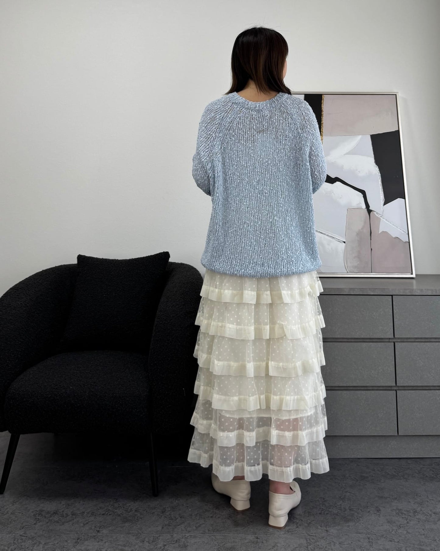 ざっくり編みスプリングルーズニット