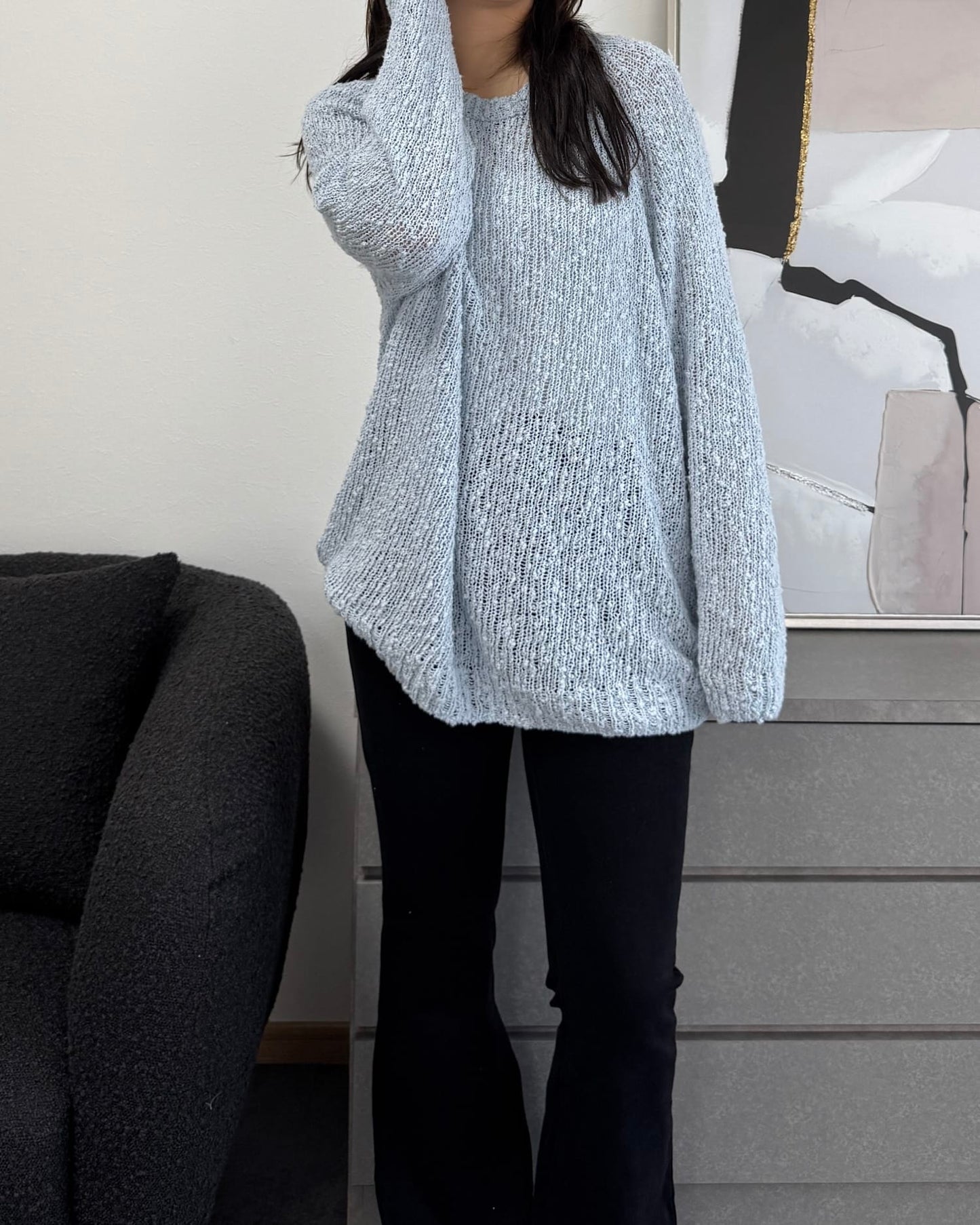 ざっくり編みスプリングルーズニット