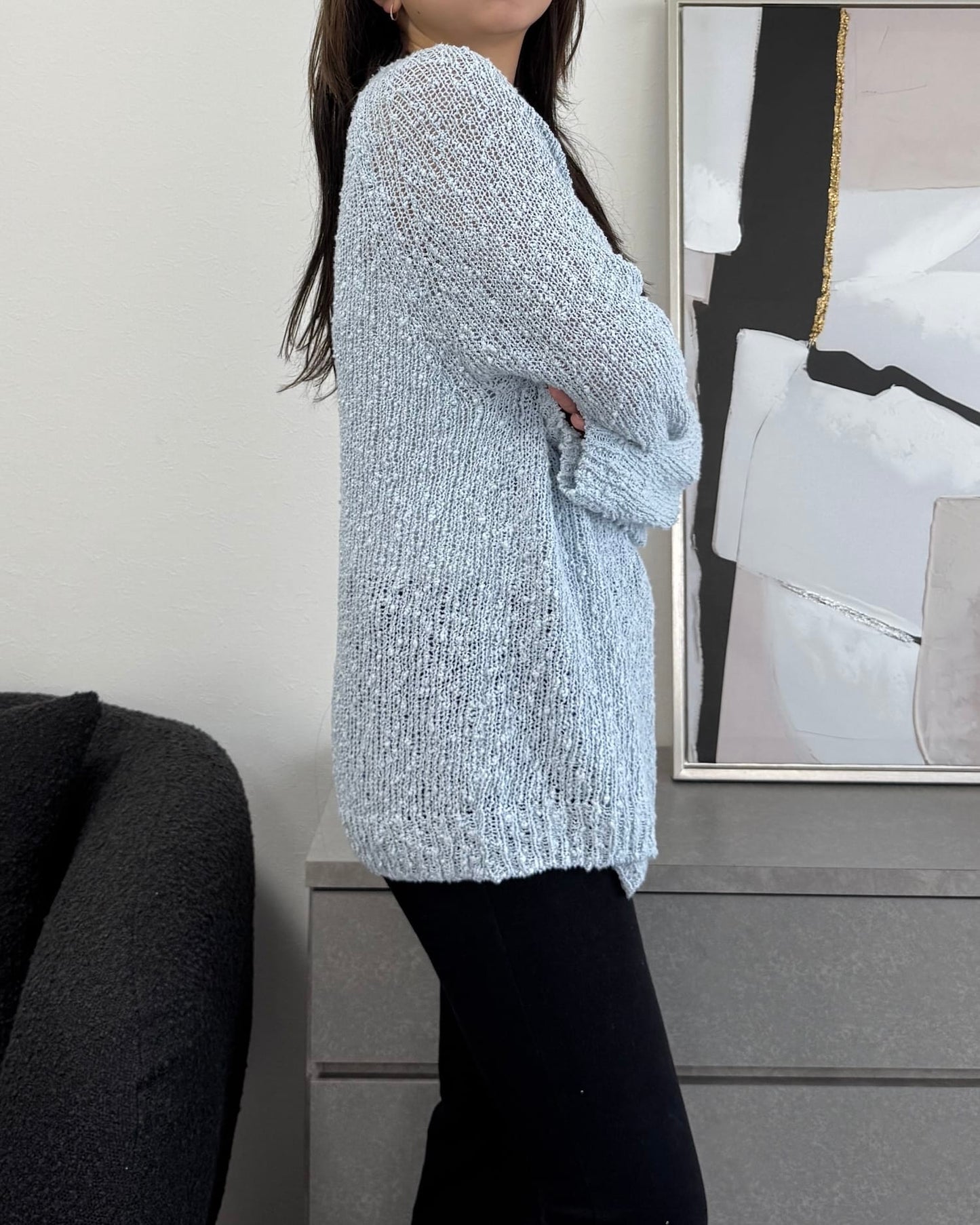 ざっくり編みスプリングルーズニット