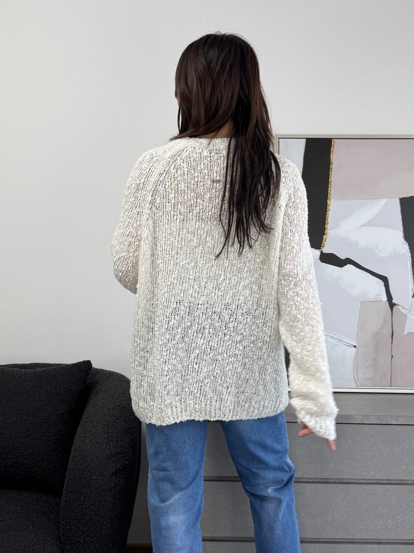 ざっくり編みスプリングルーズニット