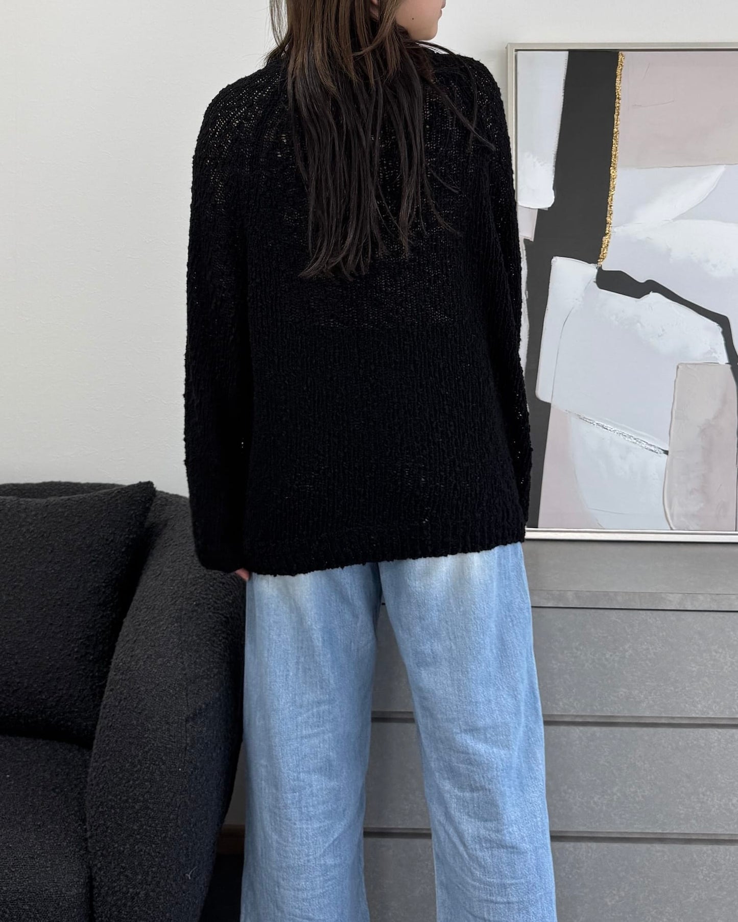 ざっくり編みスプリングルーズニット