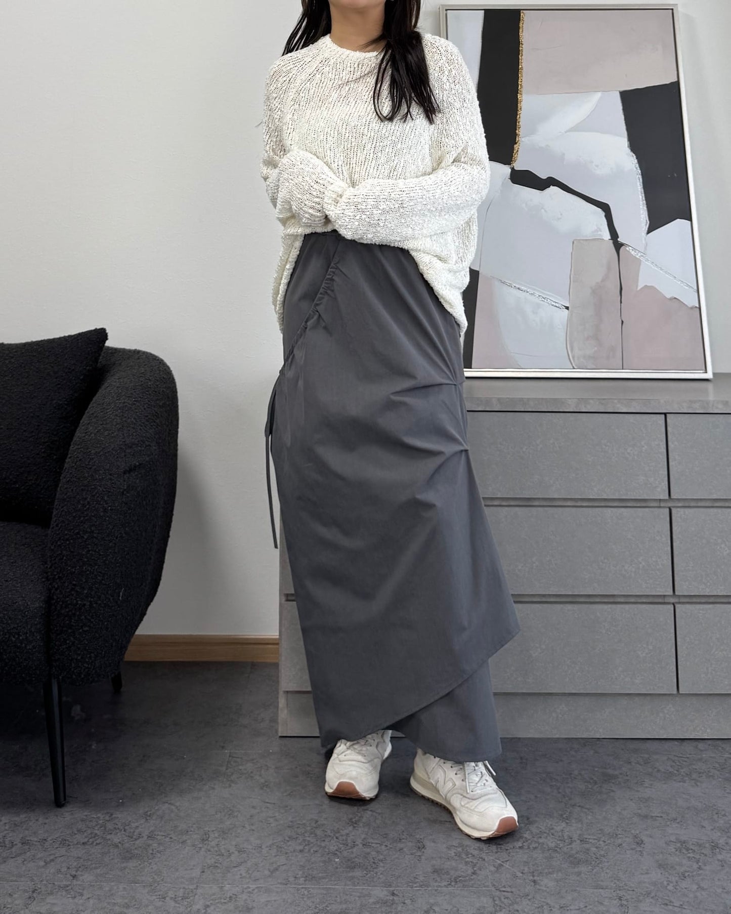 ざっくり編みスプリングルーズニット