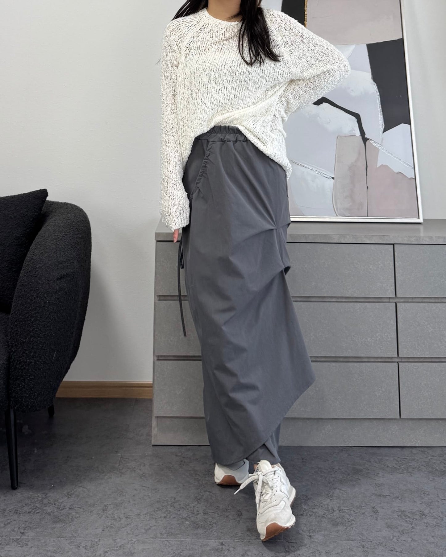 ざっくり編みスプリングルーズニット