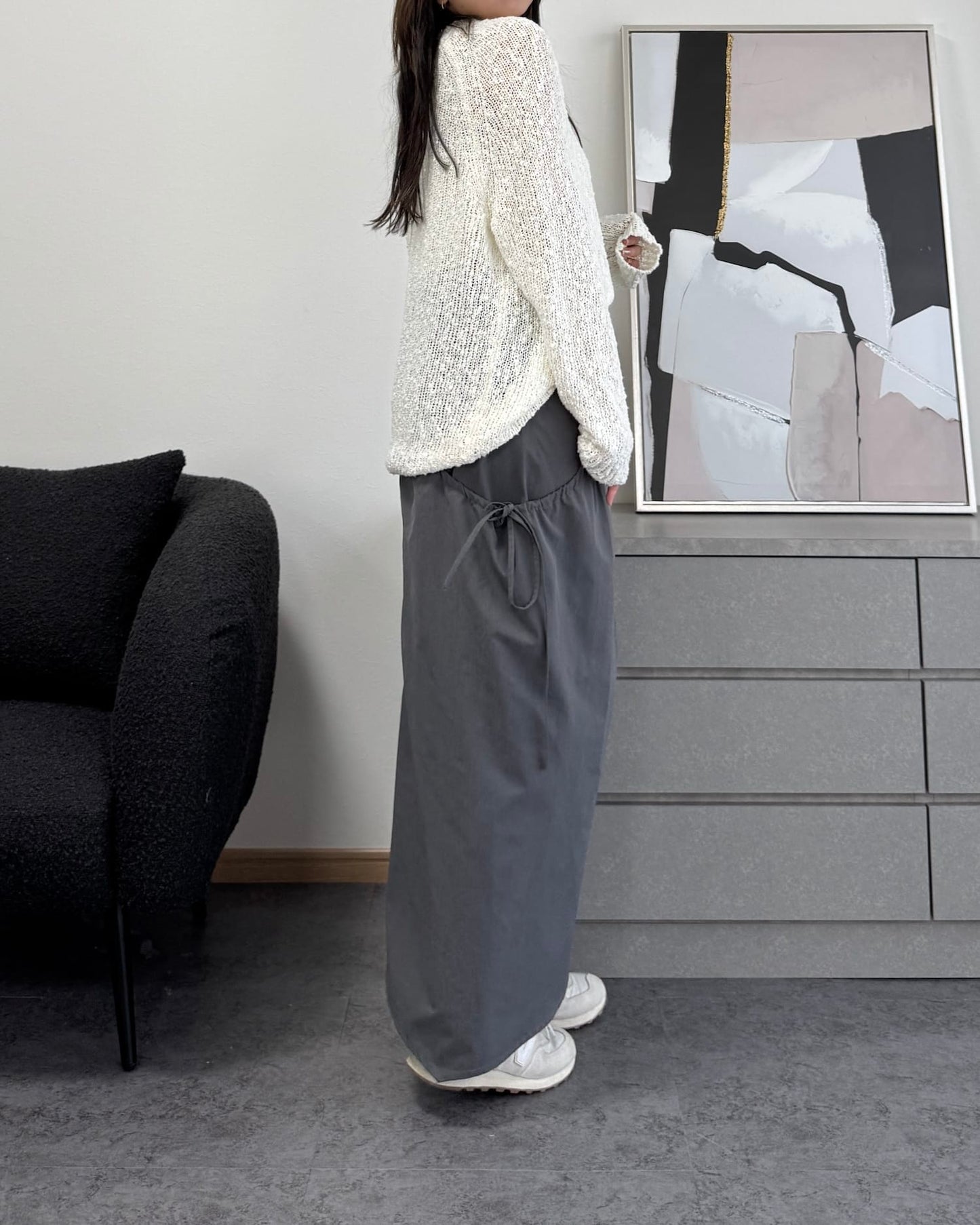 ざっくり編みスプリングルーズニット