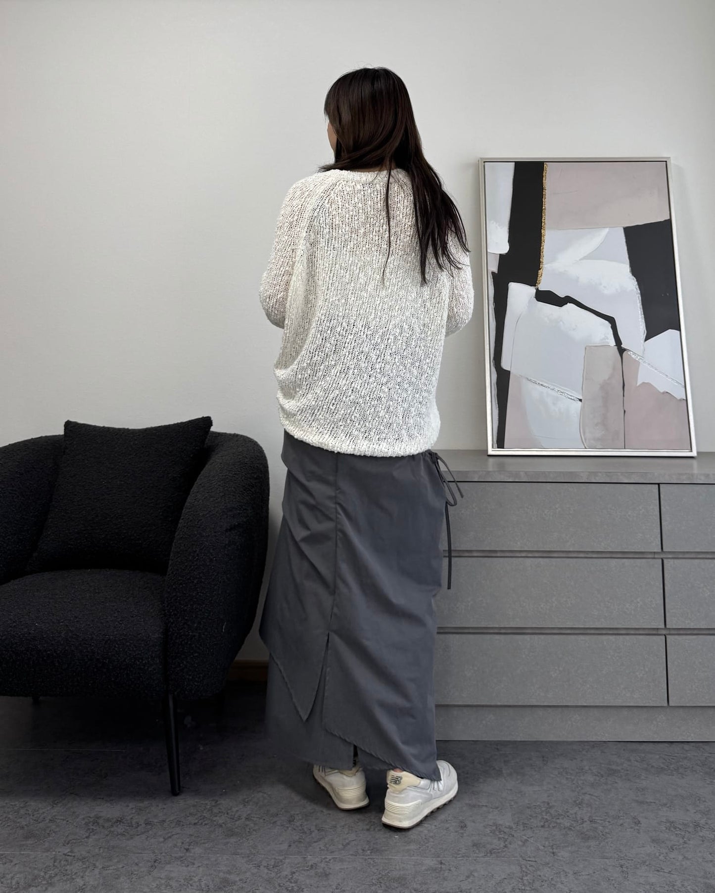 ざっくり編みスプリングルーズニット