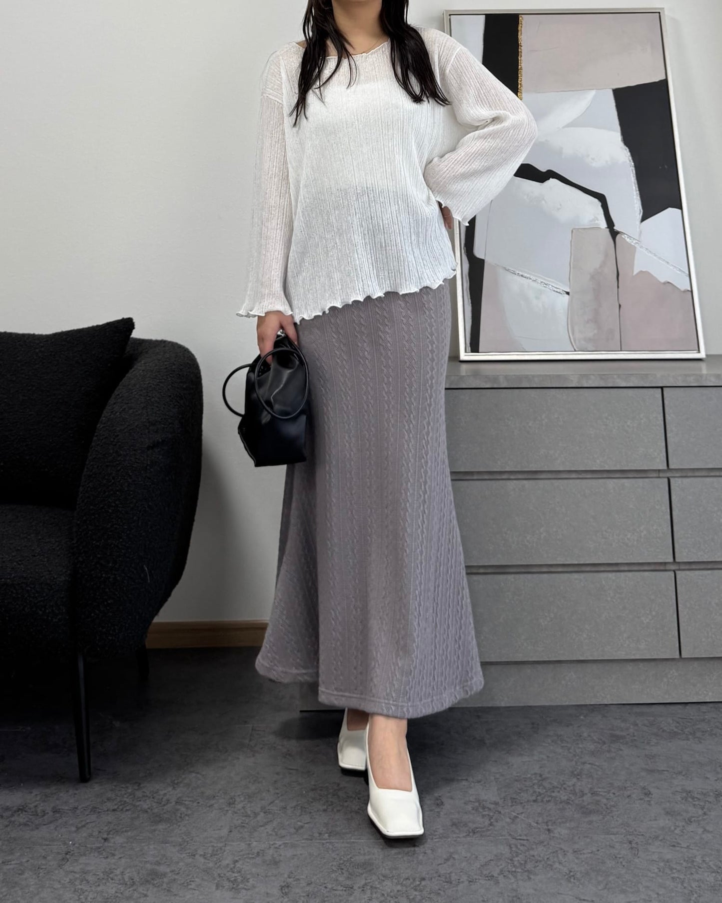 シフォンオーバーシアートップス