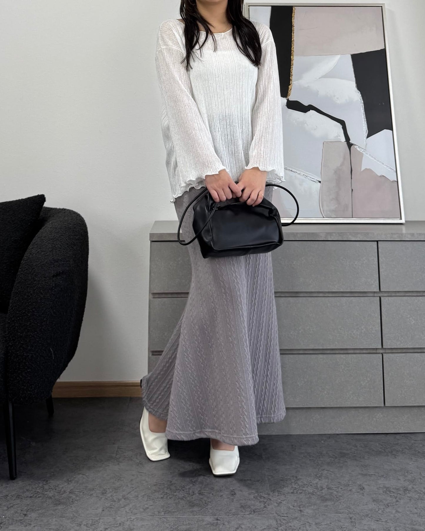 シフォンオーバーシアートップス