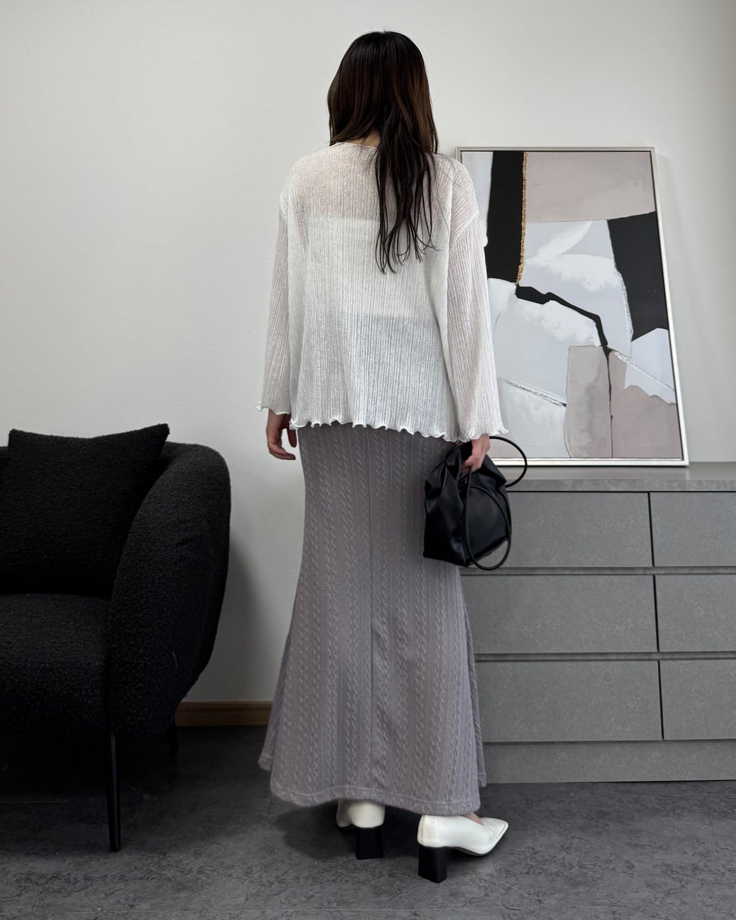 シフォンオーバーシアートップス