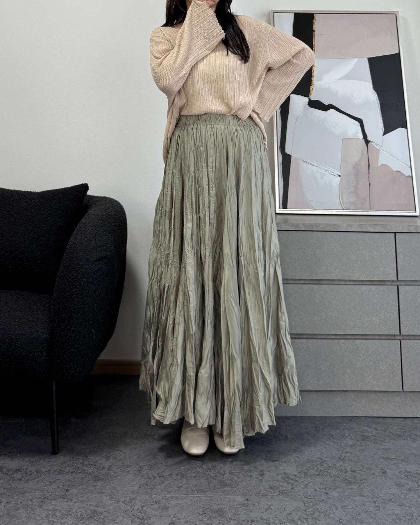 シフォンオーバーシアートップス