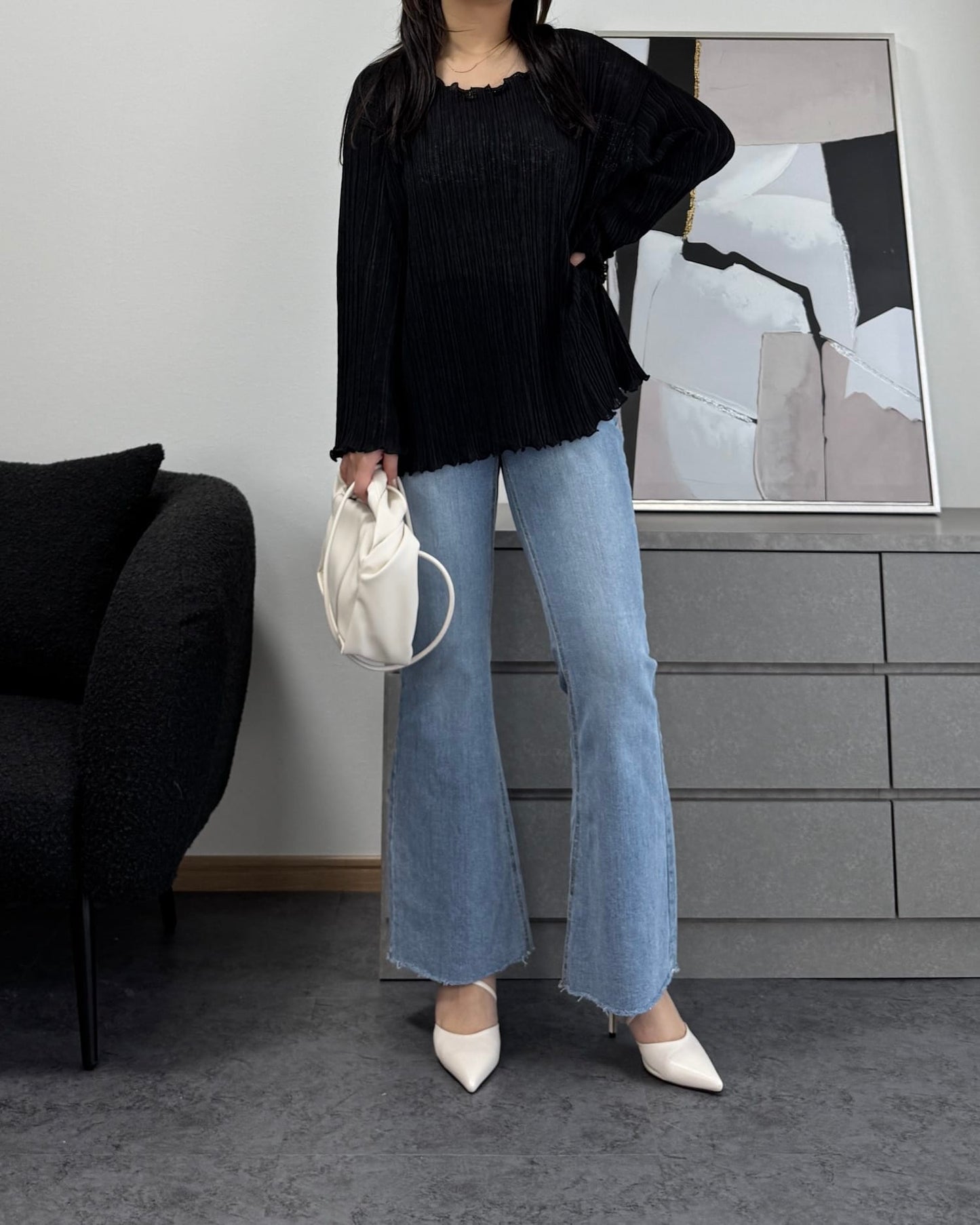 シフォンオーバーシアートップス