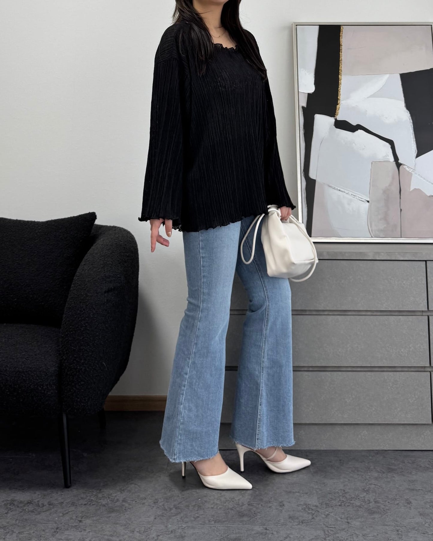 シフォンオーバーシアートップス