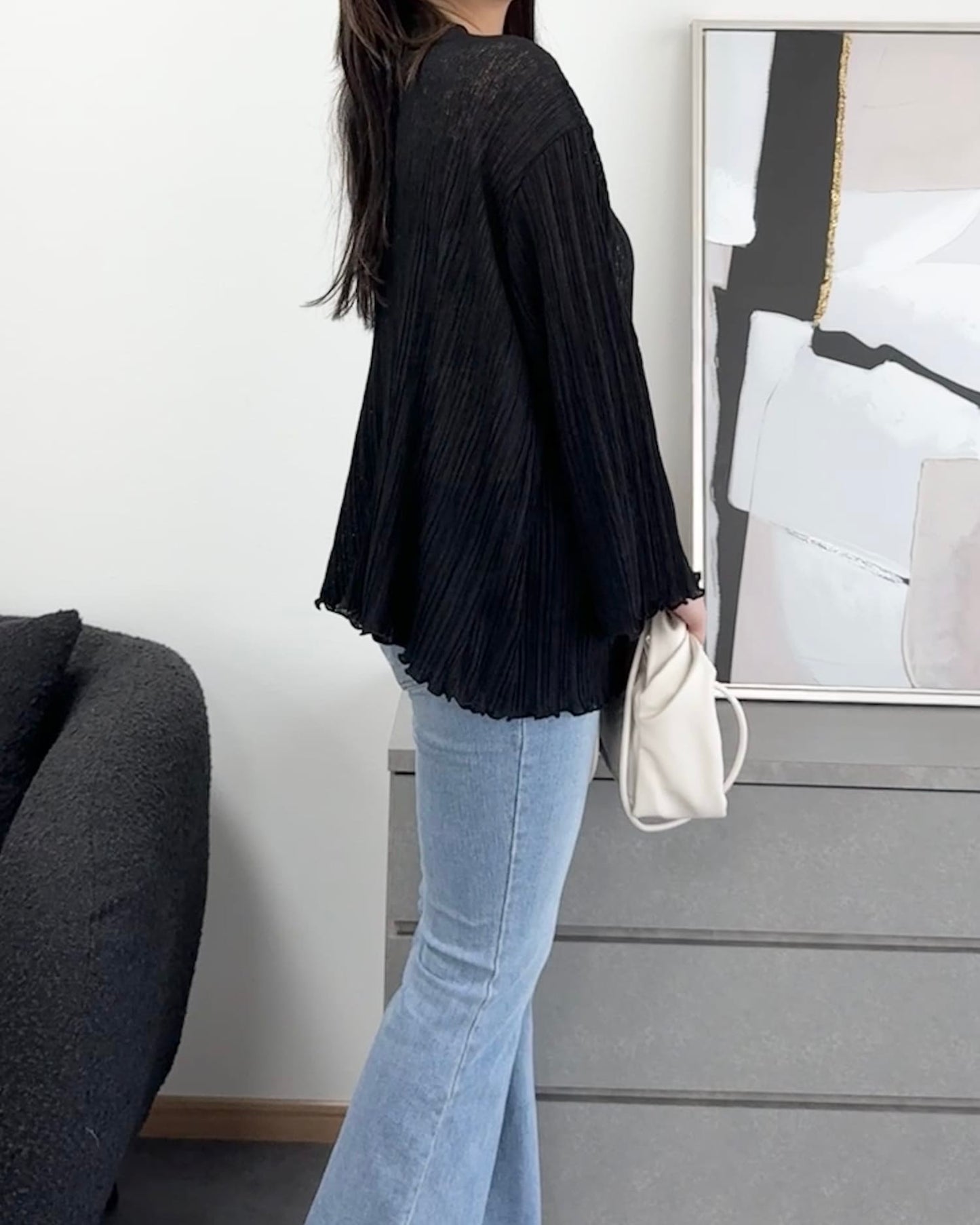 シフォンオーバーシアートップス