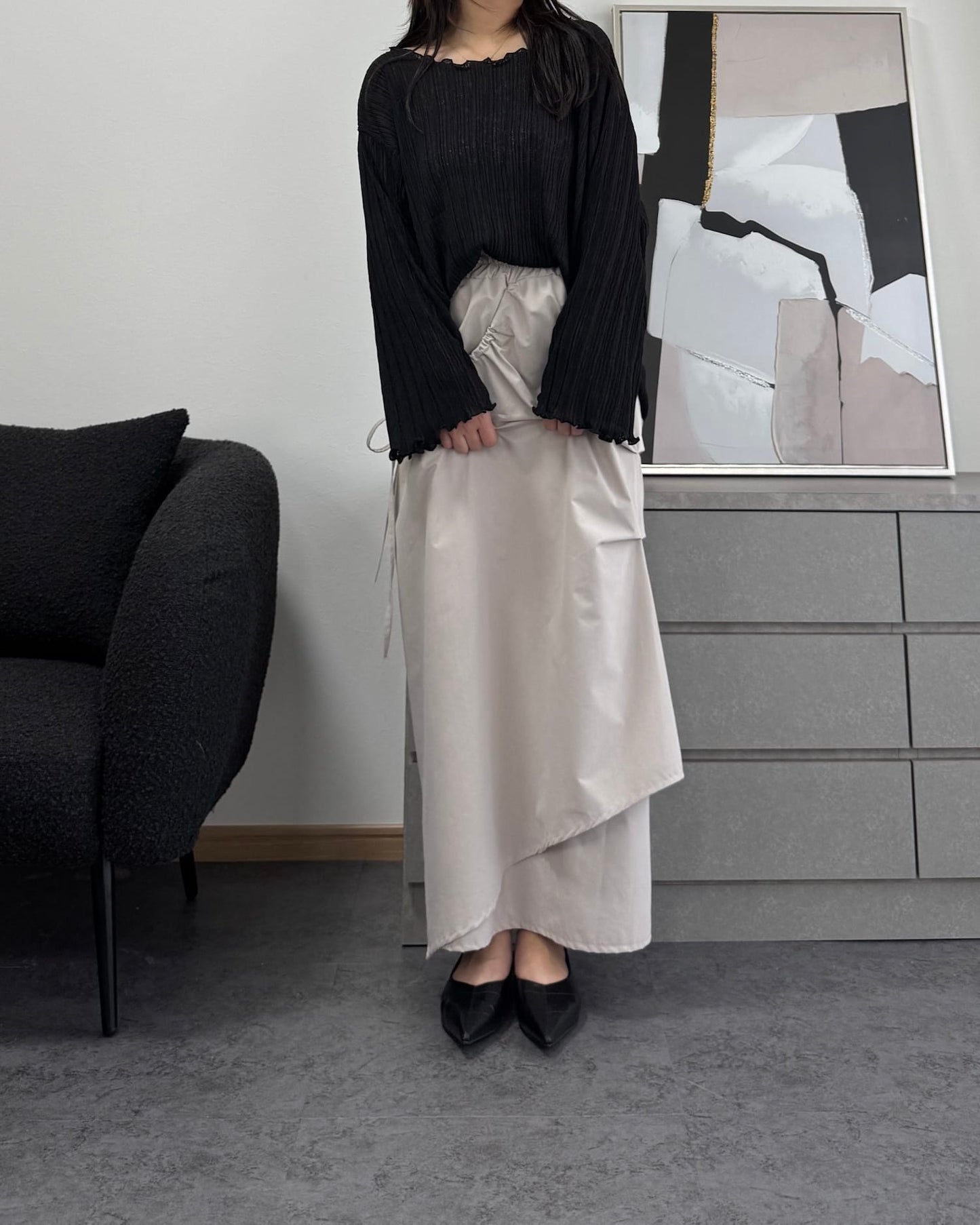 シフォンオーバーシアートップス