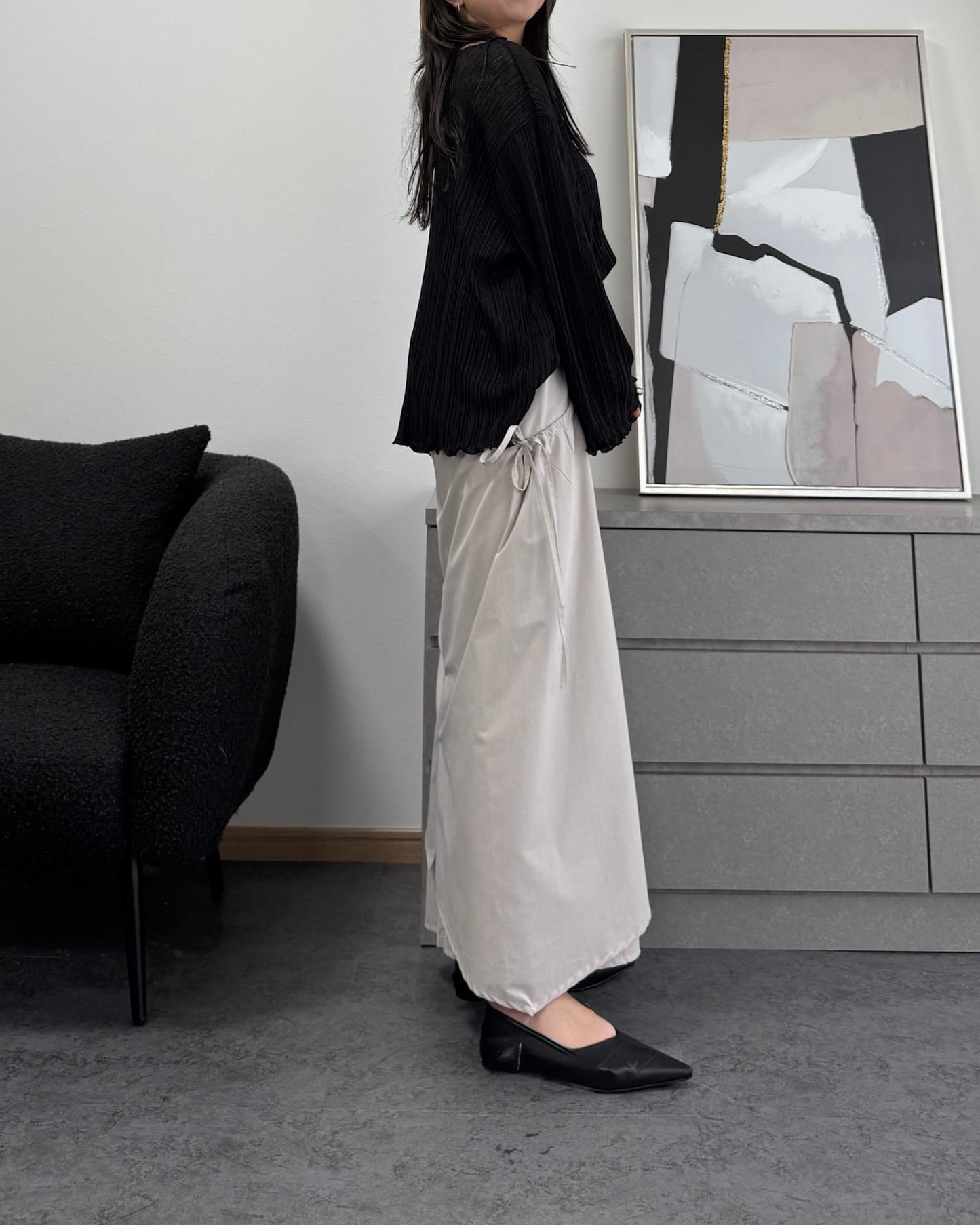 シフォンオーバーシアートップス