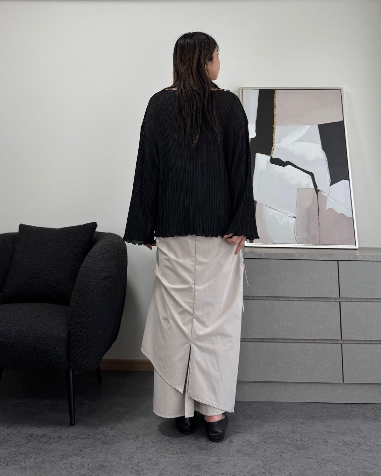 シフォンオーバーシアートップス