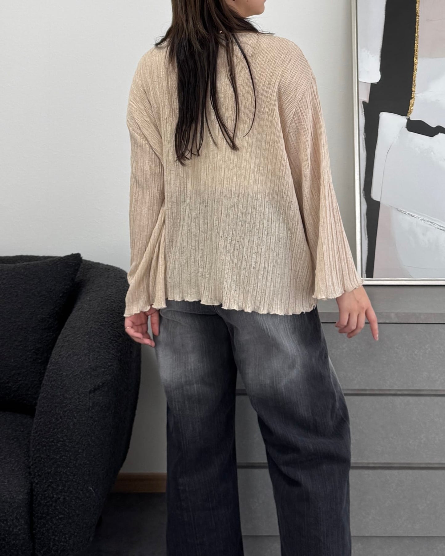 シフォンオーバーシアートップス