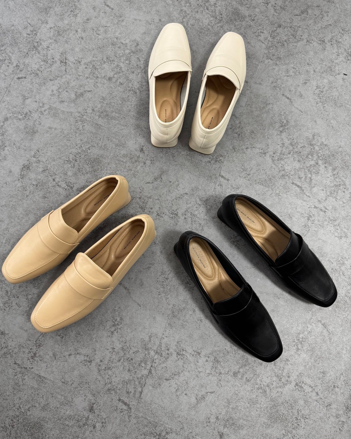 ふわふわクッションスクエアローファー