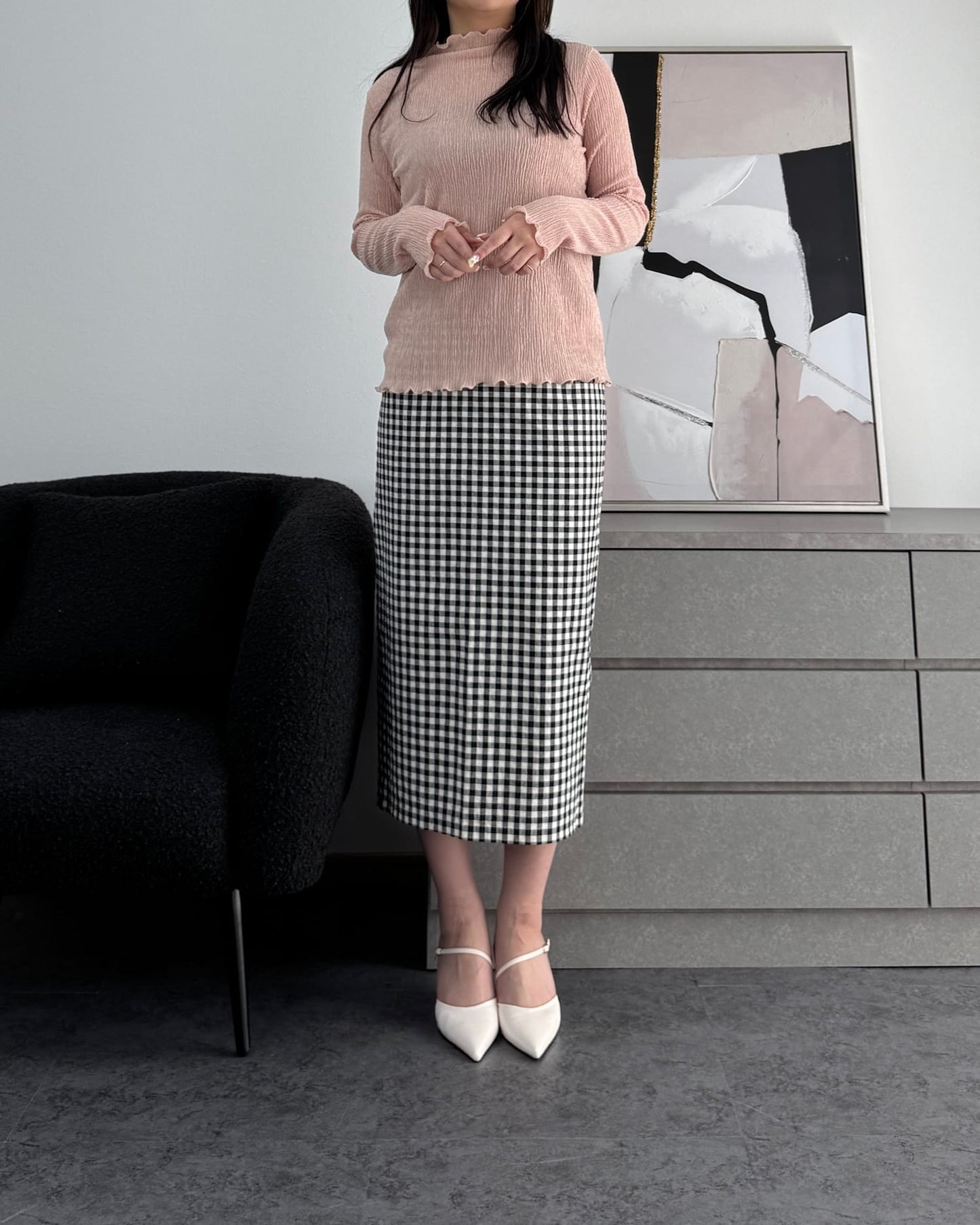 シャーリングカラープルオーバー