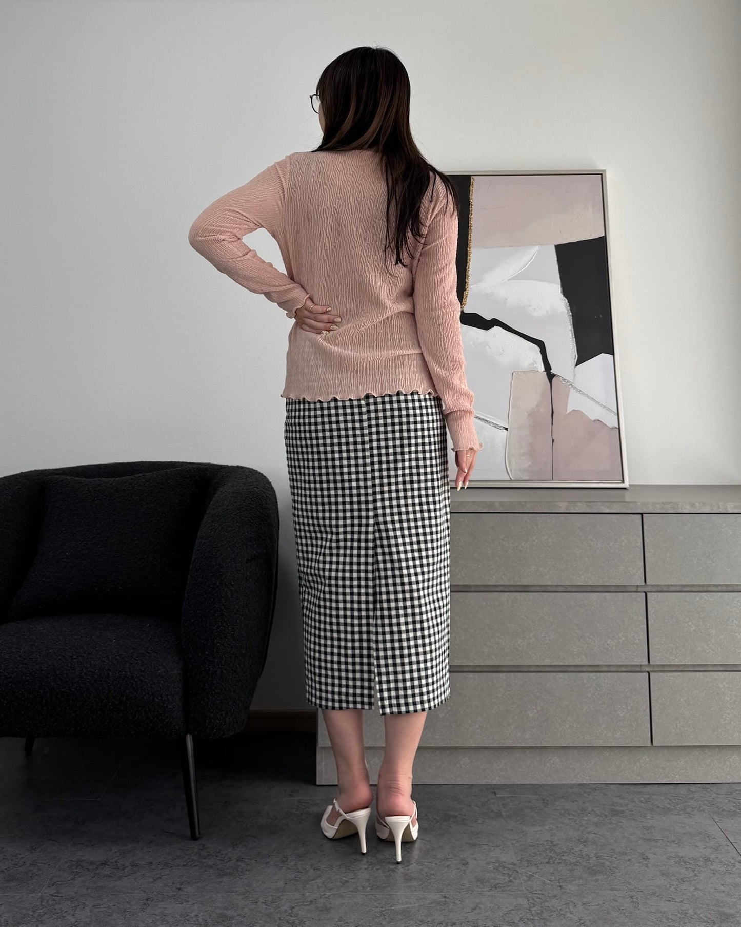 シャーリングカラープルオーバー