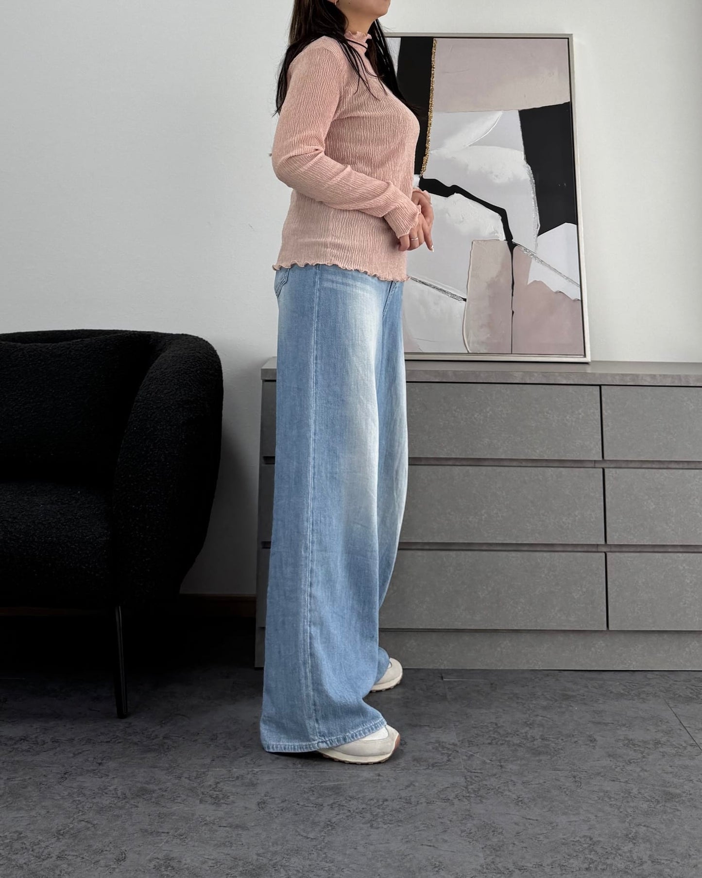 シャーリングカラープルオーバー